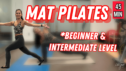 45-Minute Mat Pilates Class | Beginner & Intermediate Level cover image