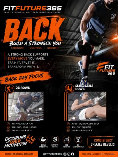 🔥 BACK DAY FOCUS 🔥 A strong back isn’t built by just moving weight — it’s built with CONTROL, FORM & CONSISTENCY. 💪🏾 cover image